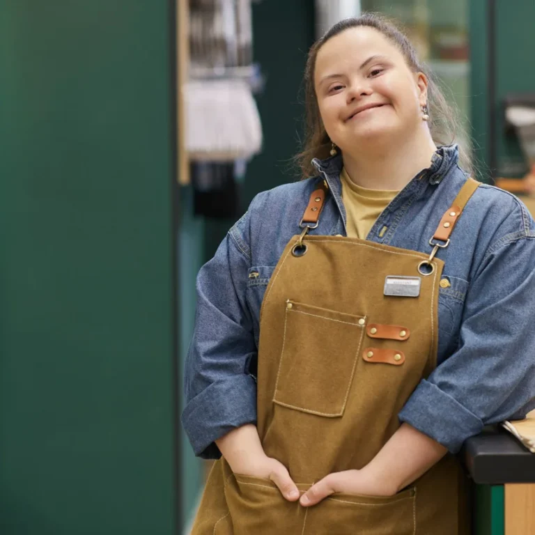 Lady smiling at work