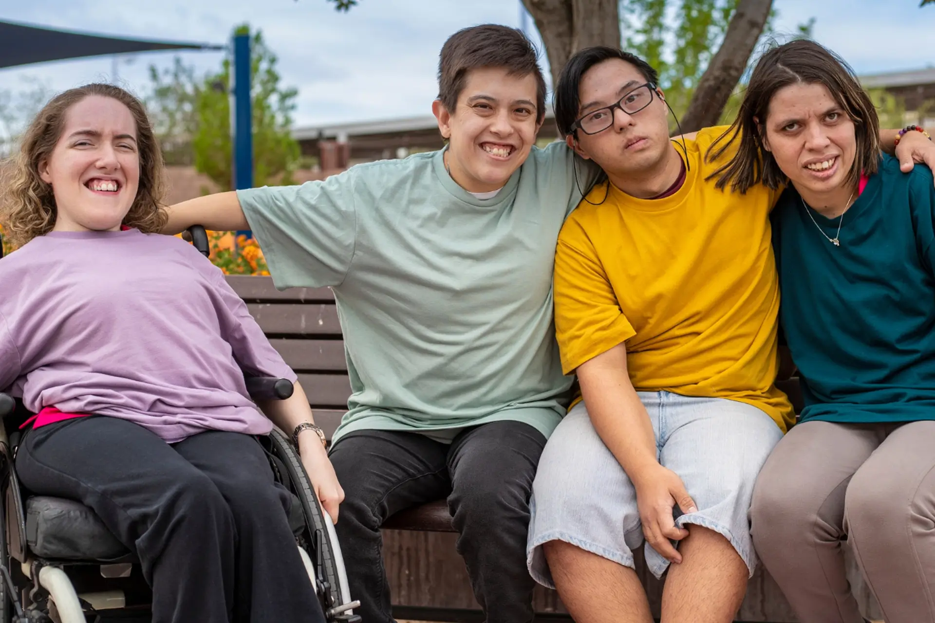 Community support group outdoors