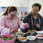 Man and woman in the kichen