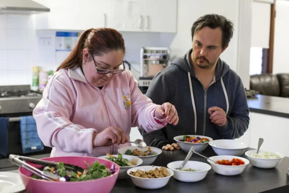 Man and woman in the kichen